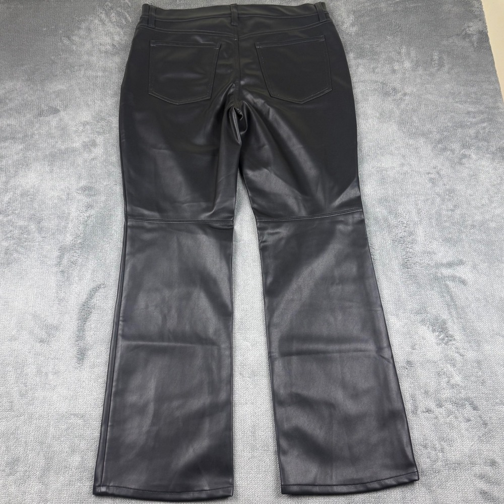 Banana Republic Black Vegan Faux Leather Mid Rise Bootcut Pants 31/12 - Picture 7 of 7